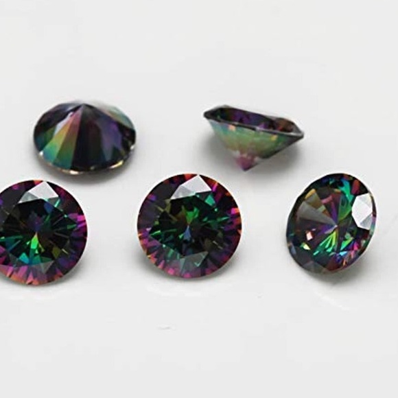 4MM Rainbow Quartz Earrings - Picture 4 of 5